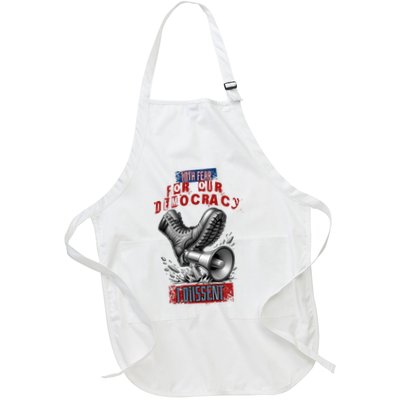 With Fear For Our Democracy I Dissent Full-Length Apron With Pockets