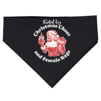 Woman Funny Fueled By Christmas Cheer And Female Rage Patriarchy Gift USA-Made Doggie Bandana