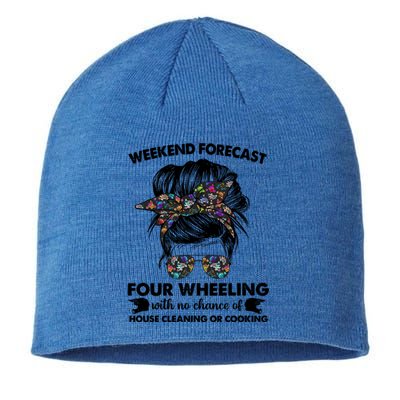 Weekend Forecast Four Wheeling Tee Tv Sport Lover Funny Gift Sustainable Beanie