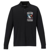 With Fear For Our Democracy I Dissent Performance Long Sleeve Polo