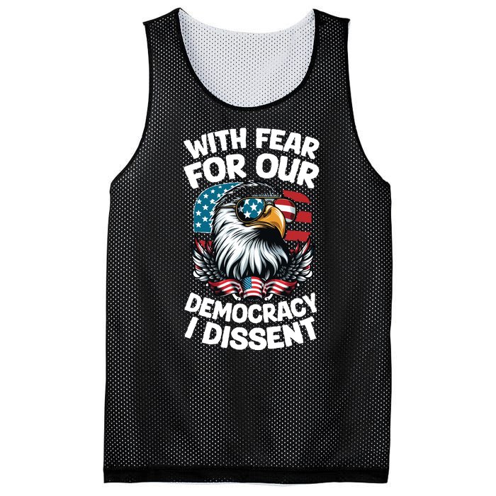 With Fear For Our Democracy I Dissent Mesh Reversible Basketball Jersey Tank