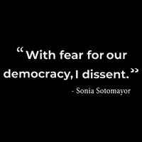 With Fear For Our Democracy I Dissent Sonia Sotomayor Quote City Backpack