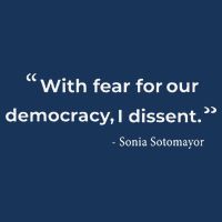 With Fear For Our Democracy I Dissent Sonia Sotomayor Quote Garment-Dyed Heavyweight T-Shirt