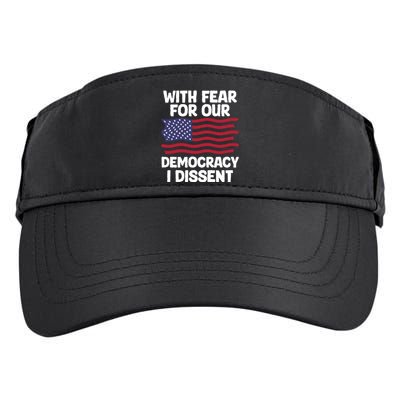 With Fear For Our Democracy I Dissent Adult Drive Performance Visor