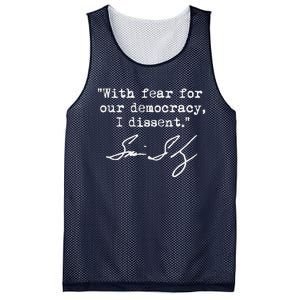 With Fear For Our Democracy I Dissent. Justice Sotomayor Mesh Reversible Basketball Jersey Tank