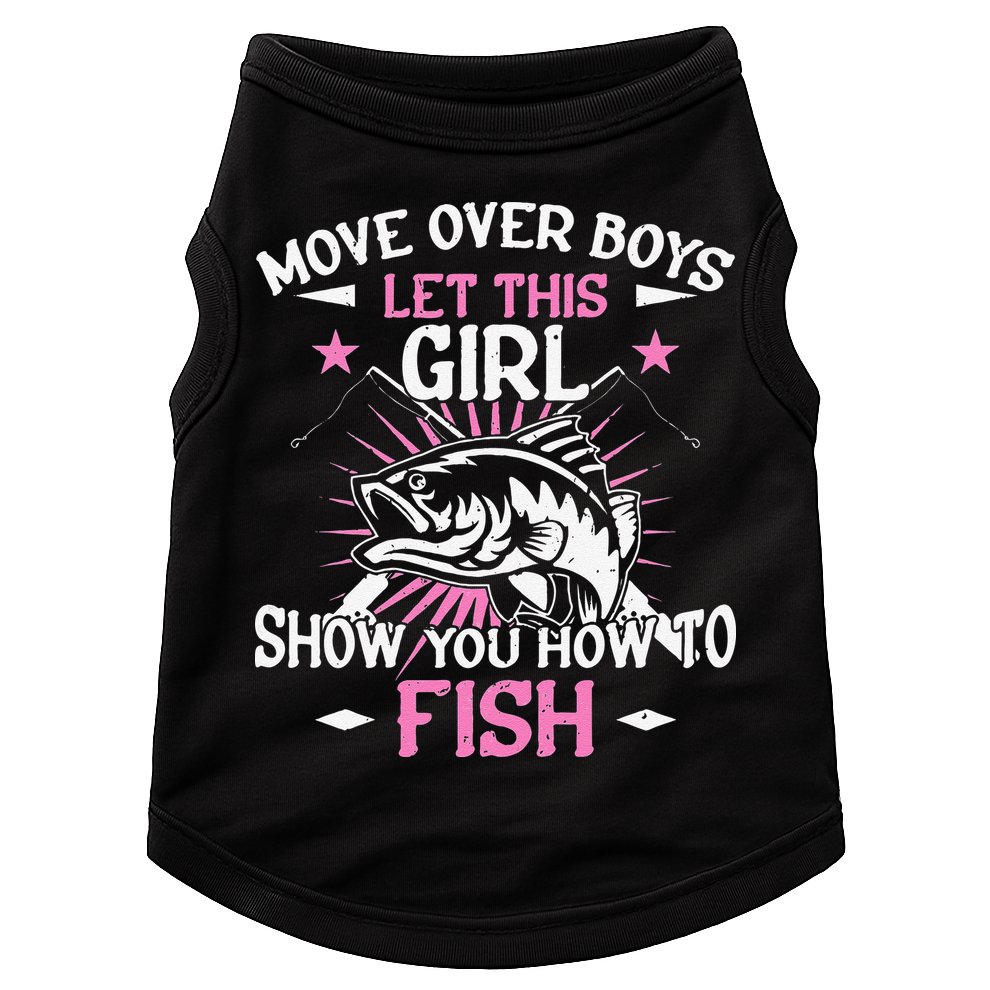 Womens Funny Fishing Let This Show You How To Fish Doggie Tank