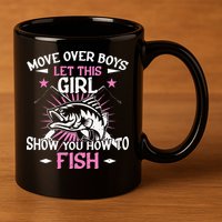 Womens Funny Fishing Let This Show You How To Fish 11oz C Handle Ceramic Mug