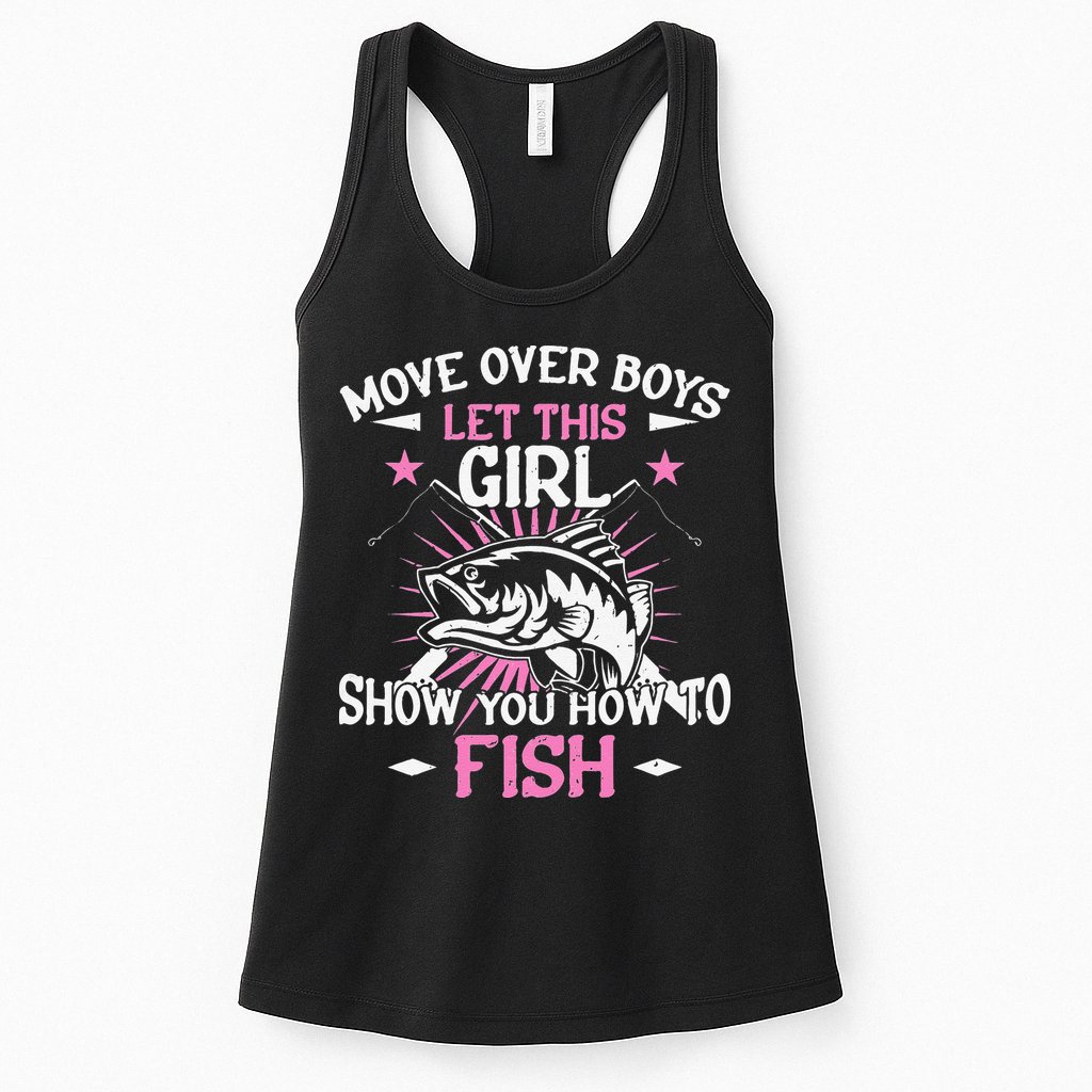 Womens Funny Fishing Let This Show You How To Fish Womens Tank Top