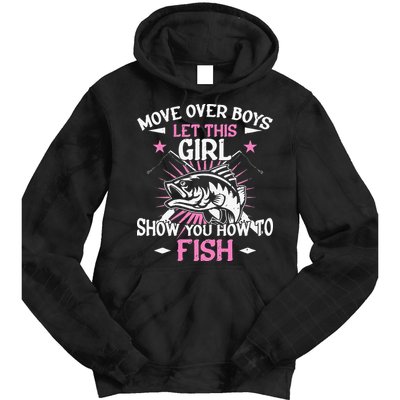 Womens Funny Fishing Let This Show You How To Fish Tie Dye Hoodie