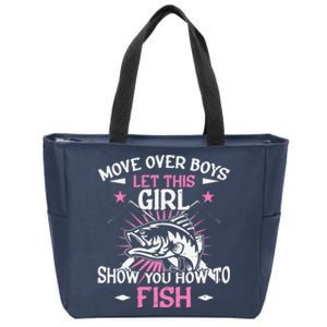 Womens Funny Fishing Let This Show You How To Fish Zip Tote Bag