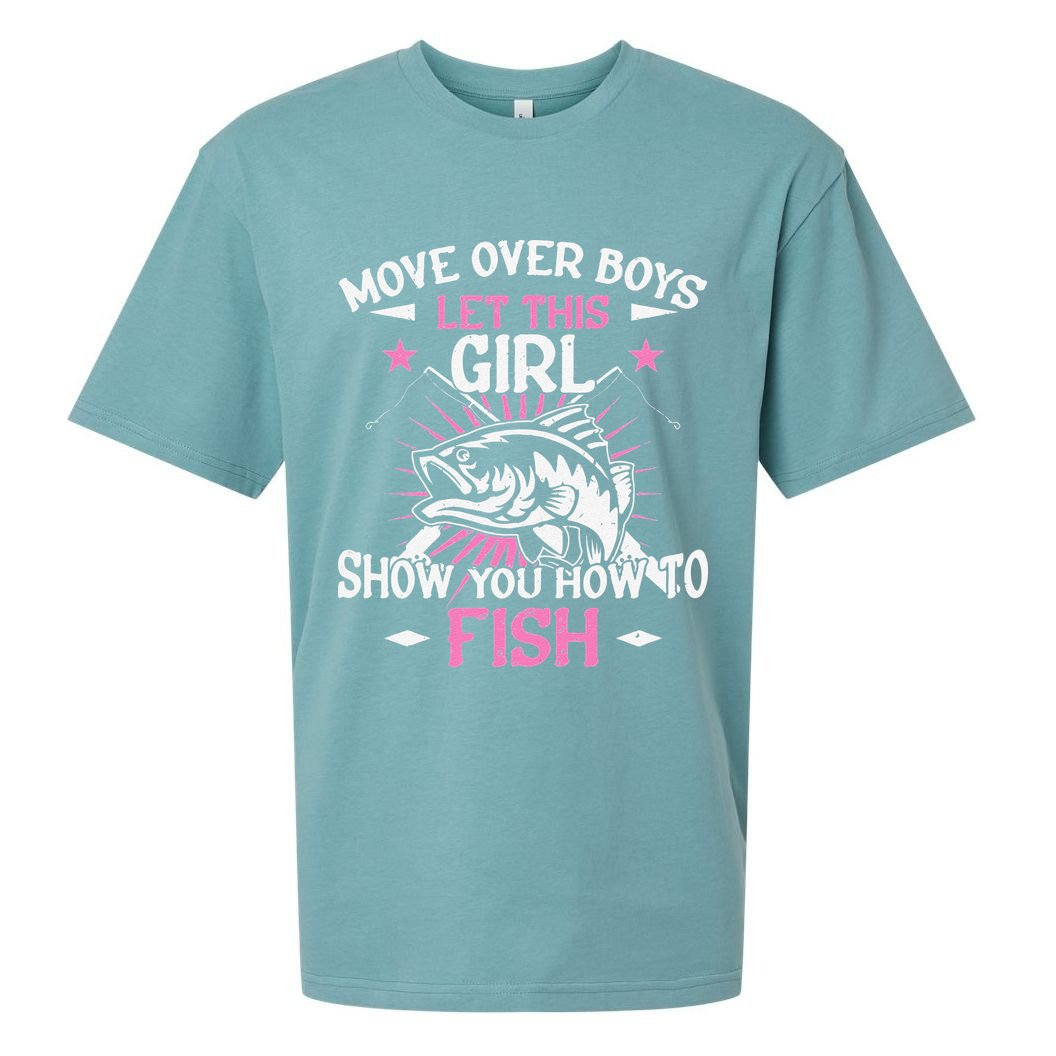 Womens Funny Fishing Let This Show You How To Fish Sueded Cloud Jersey T-Shirt