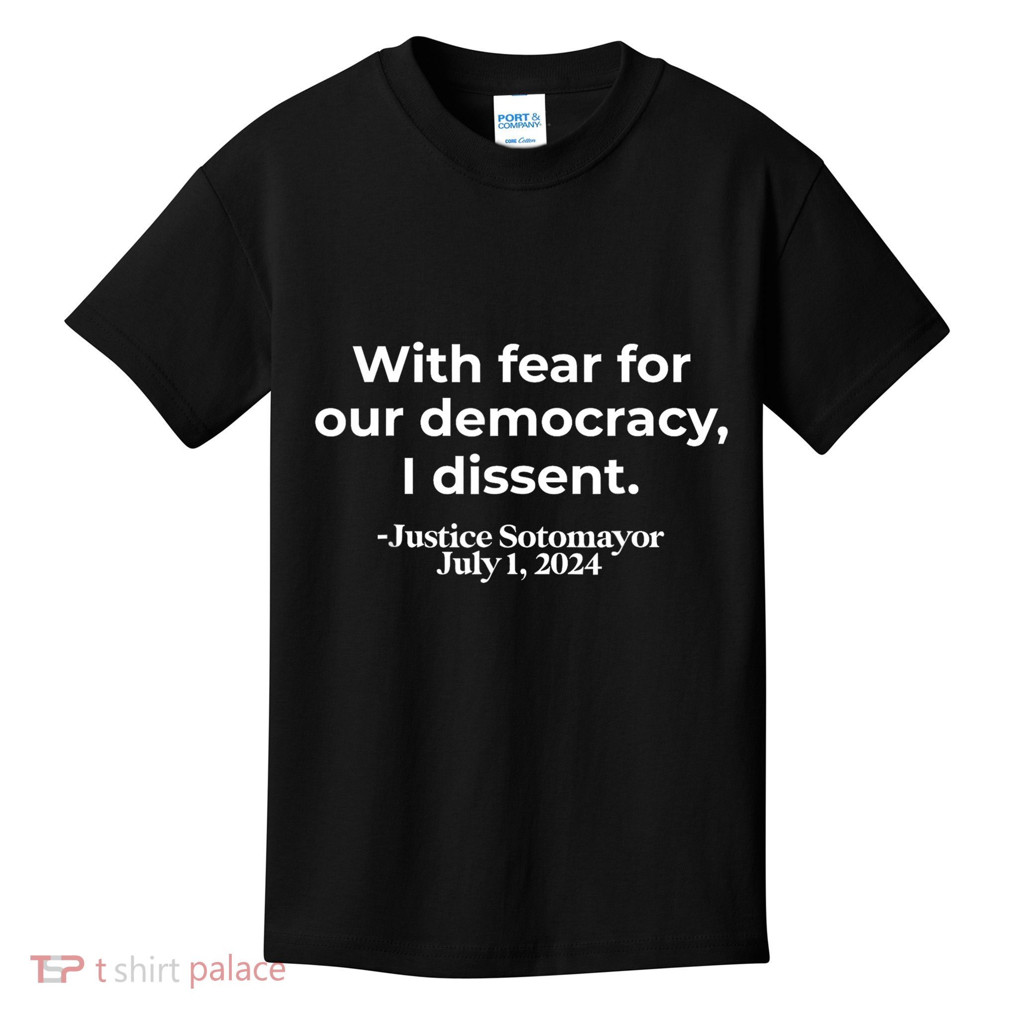 With Fear For Our Democracy I Dissent Kids T-Shirt