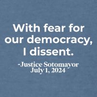 With Fear For Our Democracy I Dissent Garment-Dyed Sweatshirt