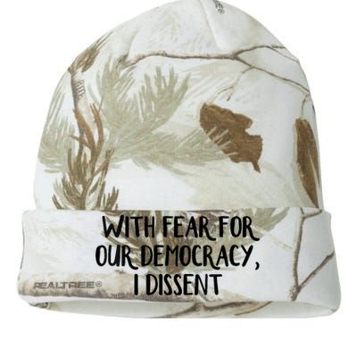 With Fear For Our Democracy I Dissent Trending Design Kati Licensed 12" Camo Beanie