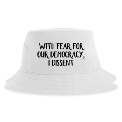 With Fear For Our Democracy I Dissent Trending Design Sustainable Bucket Hat