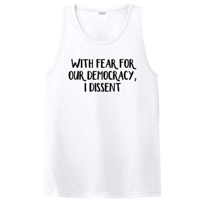 With Fear For Our Democracy I Dissent Trending Design PosiCharge Competitor Tank