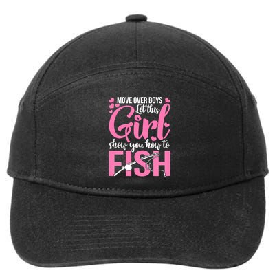 Wo Fishing for Girl Fish Bass Fishing 7-Panel Snapback Hat