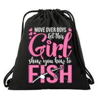 Wo Fishing for Girl Fish Bass Fishing Drawstring Bag