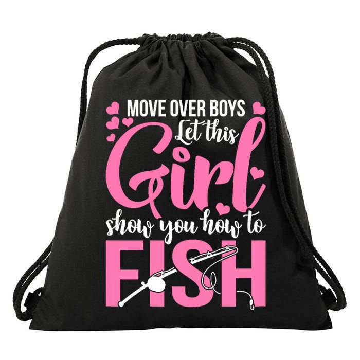 Wo Fishing for Girl Fish Bass Fishing Drawstring Bag