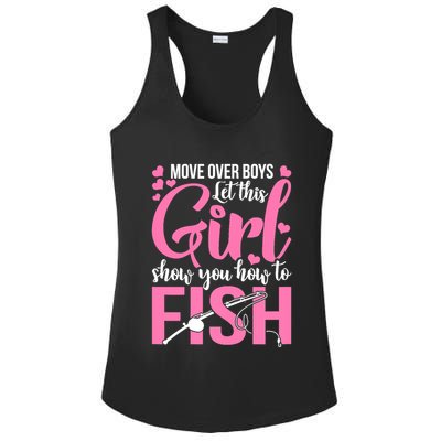 Wo Fishing for Girl Fish Bass Fishing Ladies PosiCharge Competitor Racerback Tank