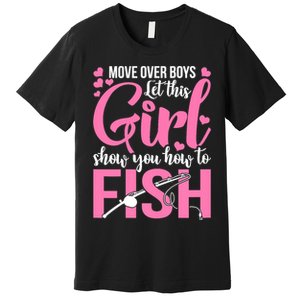 Wo Fishing for Girl Fish Bass Fishing Premium T-Shirt