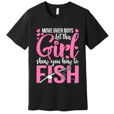 Wo Fishing for Girl Fish Bass Fishing Premium T-Shirt
