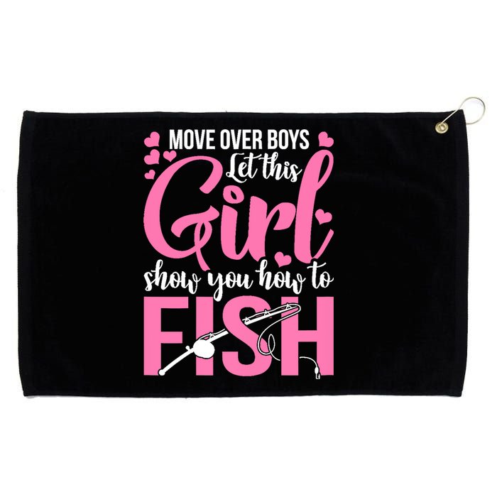 Wo Fishing for Girl Fish Bass Fishing Grommeted Golf Towel