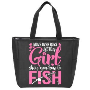 Wo Fishing for Girl Fish Bass Fishing Zip Tote Bag