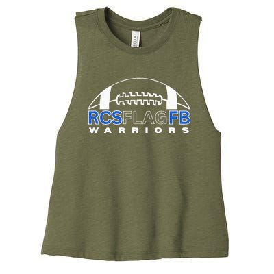 Warriors Flag Football Women's Racerback Cropped Tank