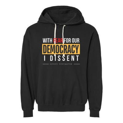 With Fear For Our Democracy Garment-Dyed Fleece Hoodie