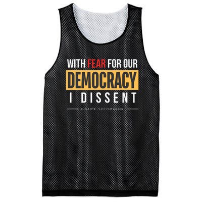 With Fear For Our Democracy Mesh Reversible Basketball Jersey Tank