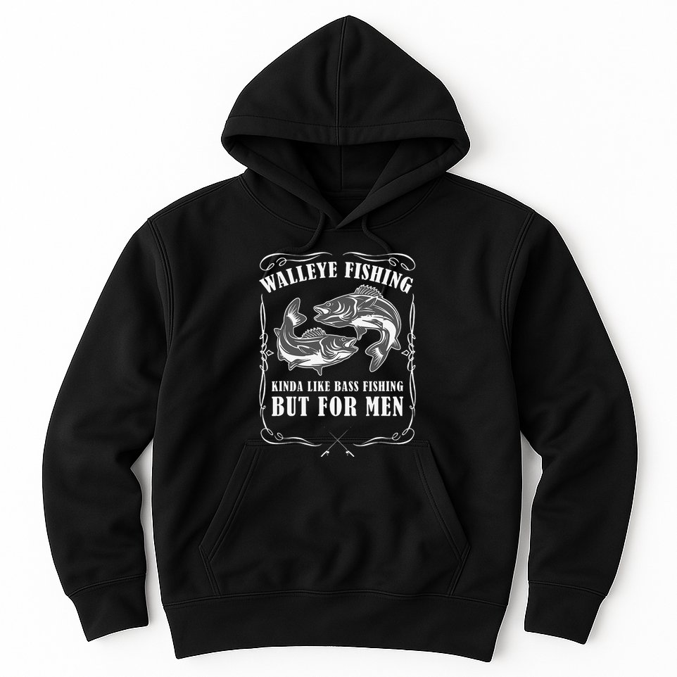 Walleye Fishing For Funny Fishing Hoodie