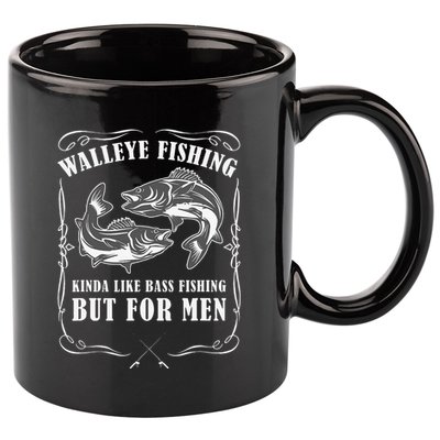 Walleye Fishing For Funny Fishing 11oz C Handle Ceramic Mug