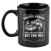 Walleye Fishing For Funny Fishing 11oz C Handle Ceramic Mug