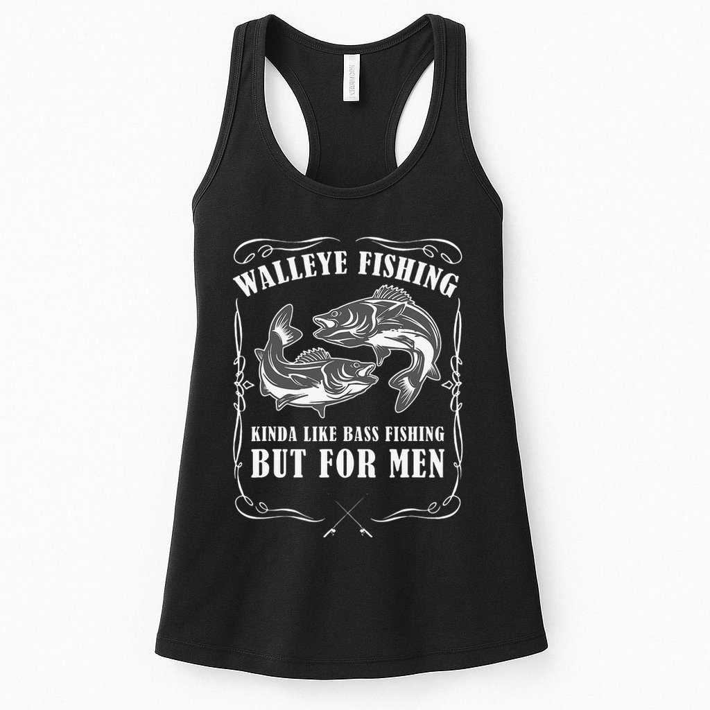 Walleye Fishing For Funny Fishing Womens Tank Top