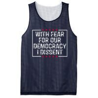 With Fear For Our Democracy I Dissent Mesh Reversible Basketball Jersey Tank