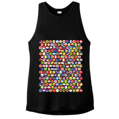 World Flags Flags Of The World Nations Flags Ladies PosiCharge Tri-Blend Wicking Tank