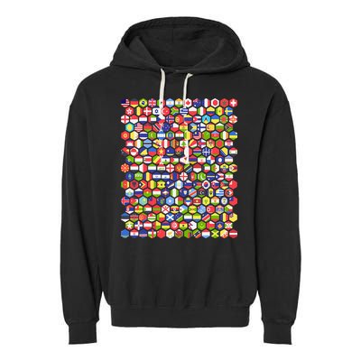 World Flags Flags Of The World Nations Flags Garment-Dyed Fleece Hoodie
