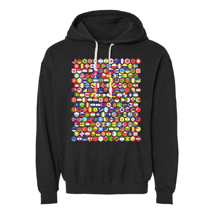 World Flags Flags Of The World Nations Flags Garment-Dyed Fleece Hoodie