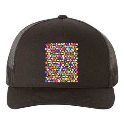 World Flags Flags Of The World Nations Flags Yupoong Adult 5-Panel Trucker Hat
