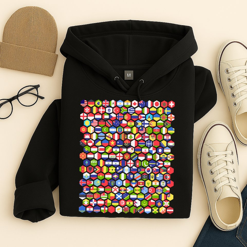 World Flags Flags Of The World Nations Flags Hoodie