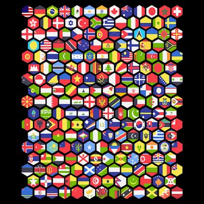 World Flags Flags Of The World Nations Flags T-Shirt