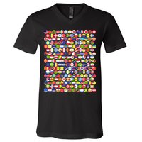 World Flags Flags Of The World Nations Flags V-Neck T-Shirt