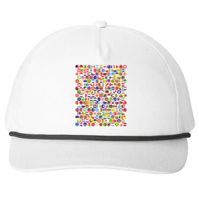 World Flags Flags Of The World Nations Flags Snapback Five-Panel Rope Hat