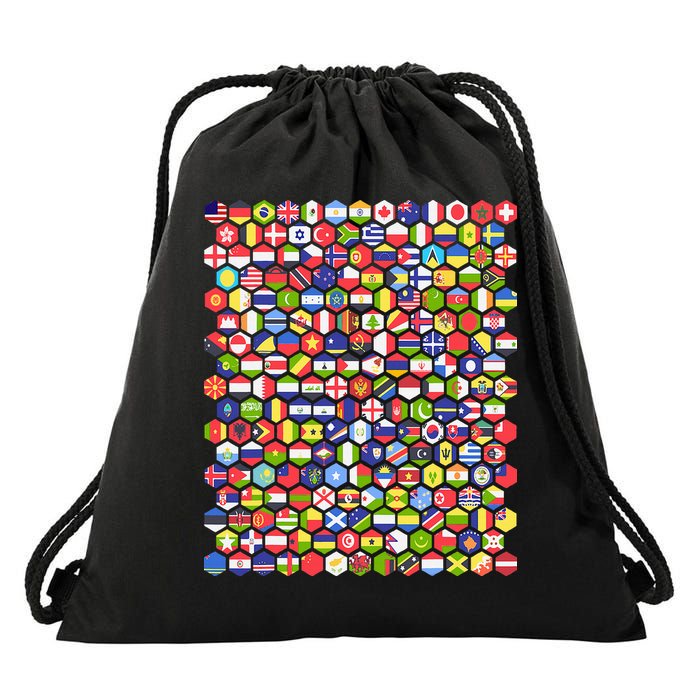 World Flags Flags Of The World Nations Flags Drawstring Bag