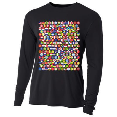 World Flags Flags Of The World Nations Flags Cooling Performance Long Sleeve Crew