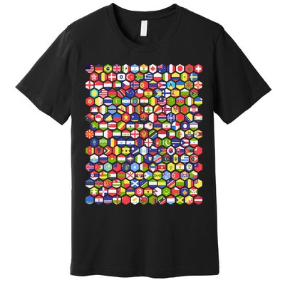 World Flags Flags Of The World Nations Flags Premium T-Shirt