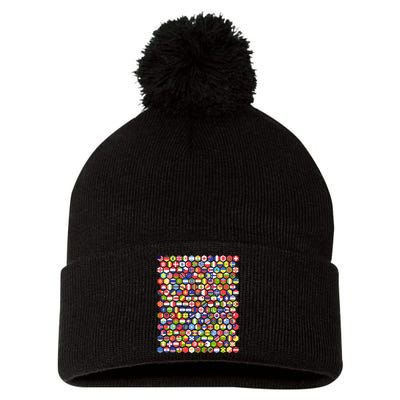 World Flags Flags Of The World Nations Flags Pom Pom 12in Knit Beanie