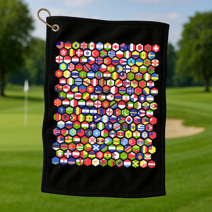 World Flags Flags Of The World Nations Flags Golf Towel