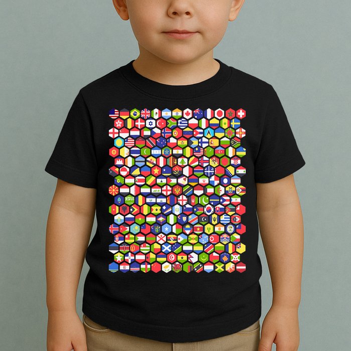 World Flags Flags Of The World Nations Flags Toddler T-Shirt